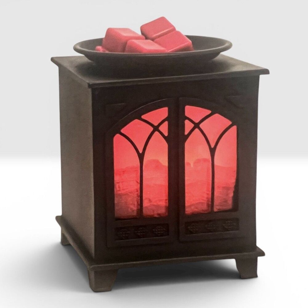 Red Shed Metal Flickering Fireplace Wax Warmer Gift Set